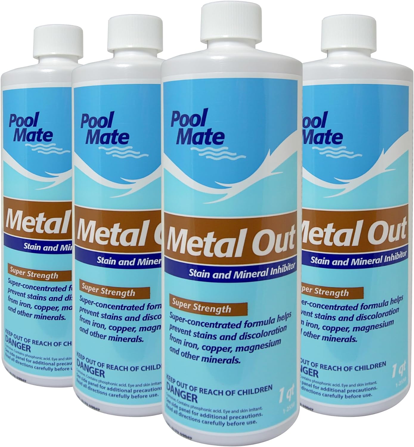 Pool Mate 1-Quart Metal Out Stain Remover for Pools - 4-Pack