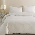 HEIMENAOGO Cotton Vertical Stripe Jacquard Duvet Cover King - Hotel