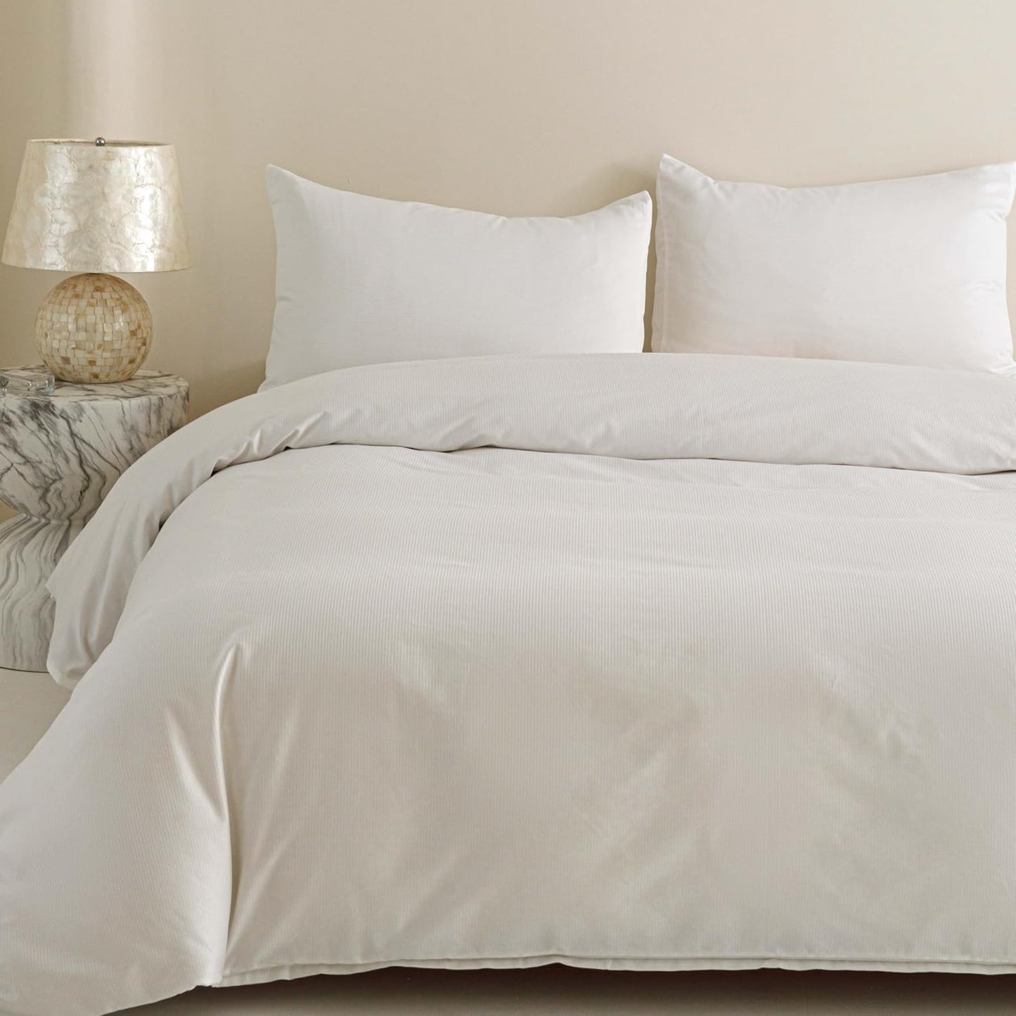100% Cotton Vertical Stripe Jacquard Duvet Cover King Size