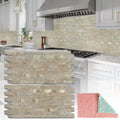 20 Sheets Peel and Stick Backsplash Sandstone - Easy Kitchen Upgrade