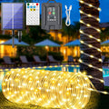 Solar Rope Lights 500 LED 170ft - Dimmable Solar + USB Rechargeable