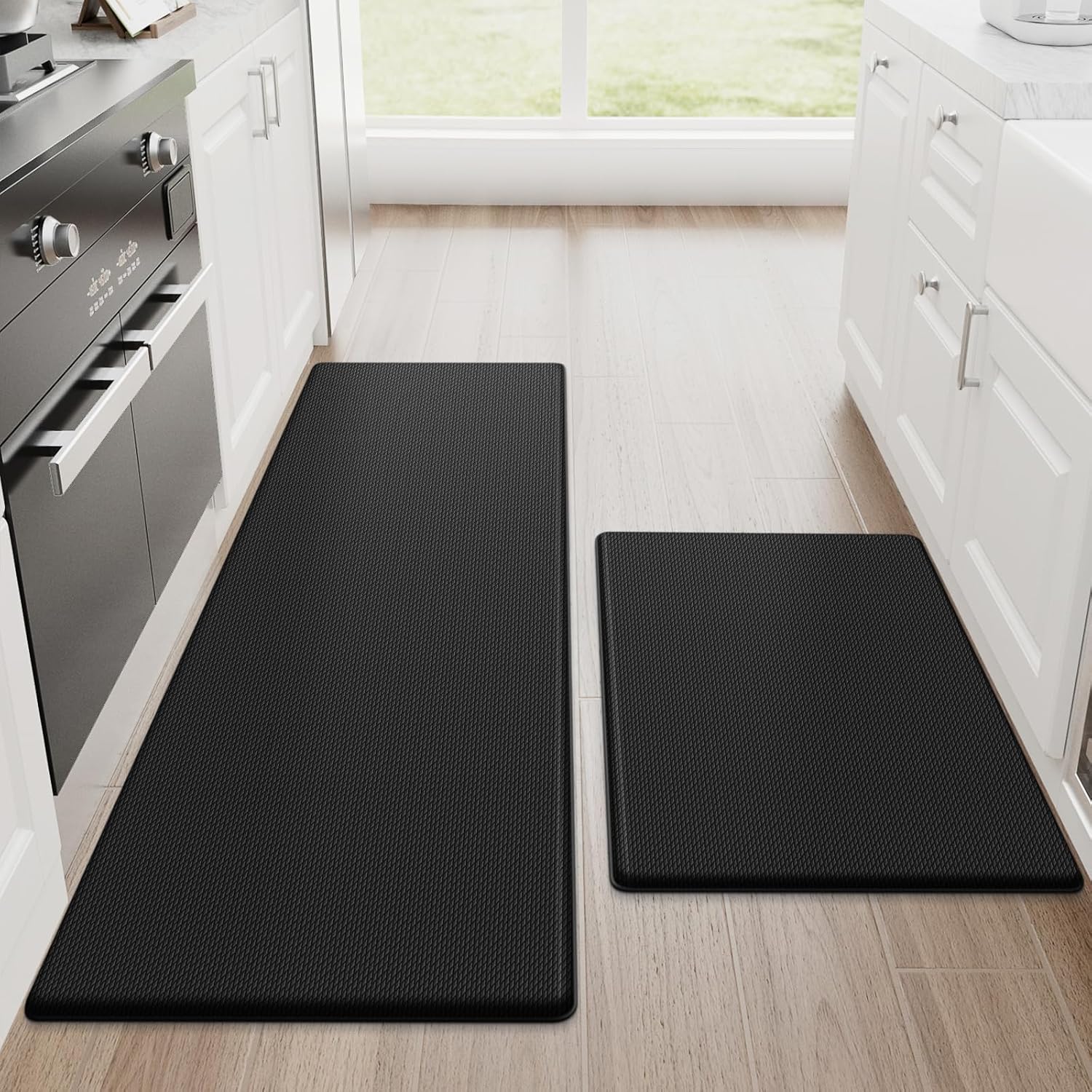 StepRite Kitchen Mats Set - Cushioned Anti-Fatigue Comfort