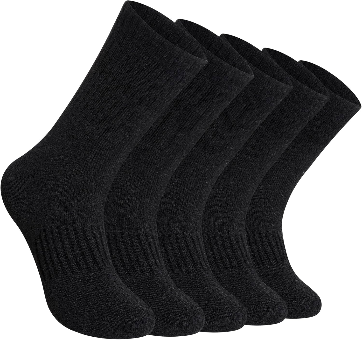 Warm Merino Wool Hiking Socks - 5 Pairs