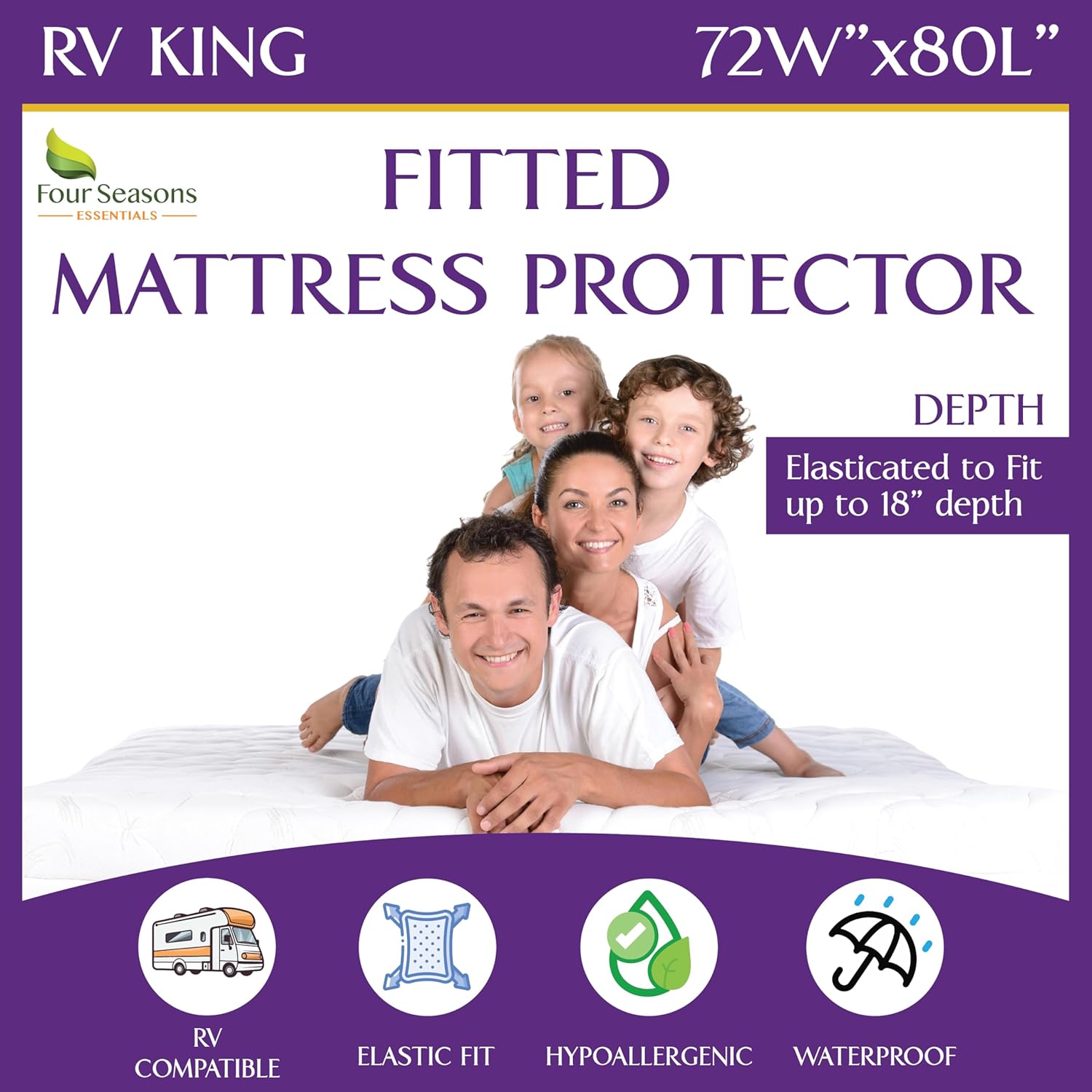 RV King Waterproof Mattress Protector for Travel Trailers