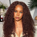 Chocolate Brown Deep Wave Lace Front BOB Wig Human Hair - Ready