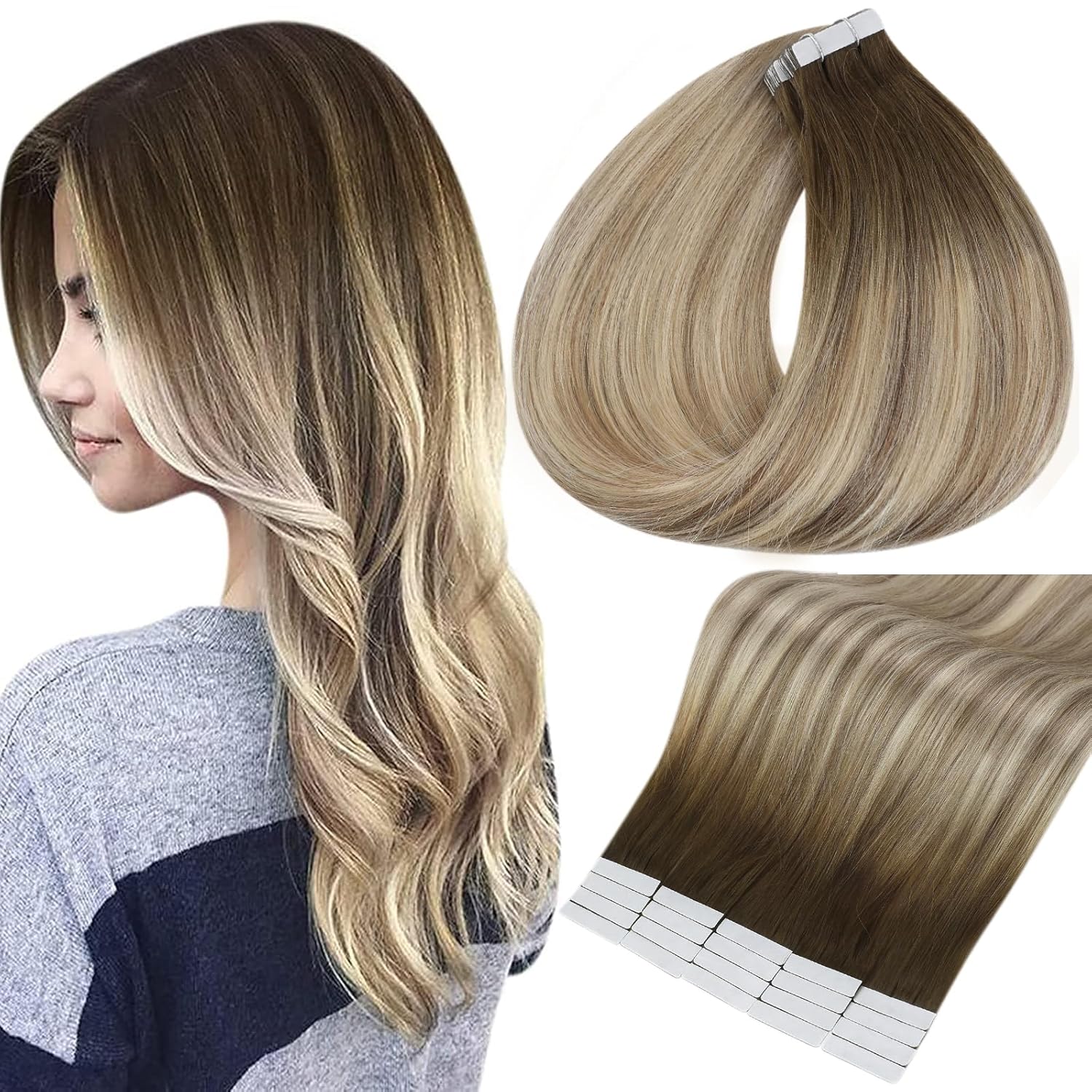 Full Shine Tape in Hair Extensions for Natural Volume and Style