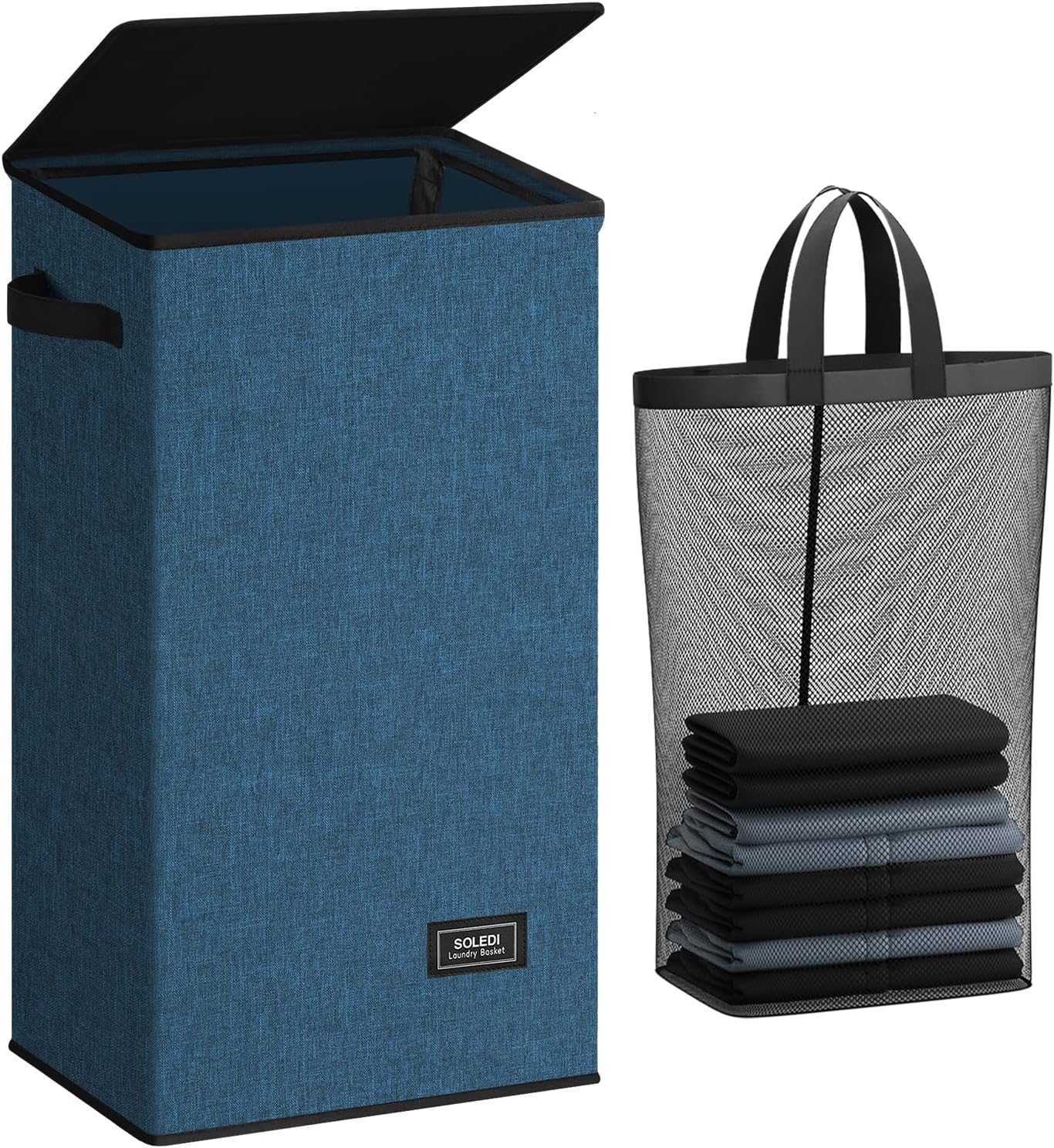 SOLEDI Laundry Hamper with Lid 100L Large Capacity for Home