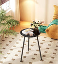 Compact Round Metal Side Table for Small Spaces