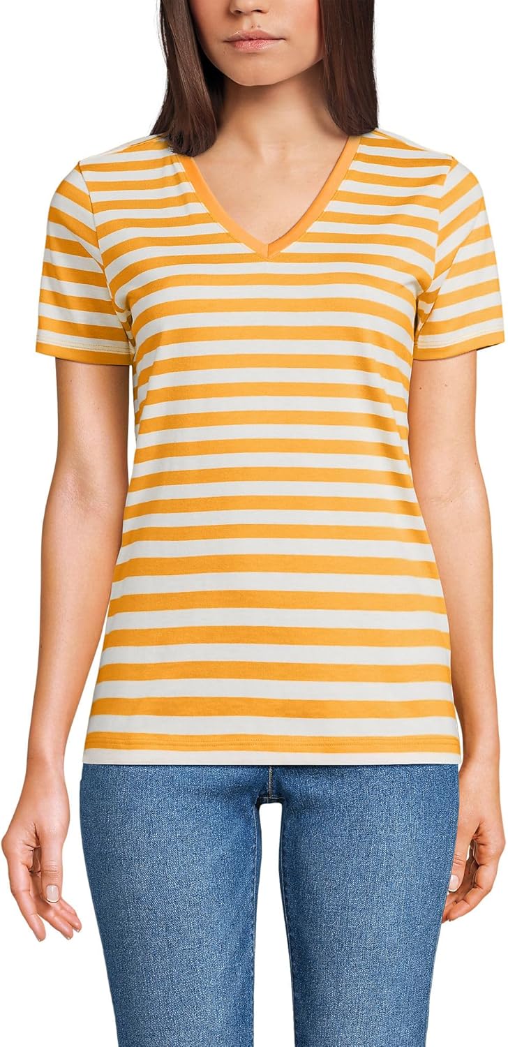 Lands' End Women's Relaxed Supima Cotton V-Neck T-Shirt Review