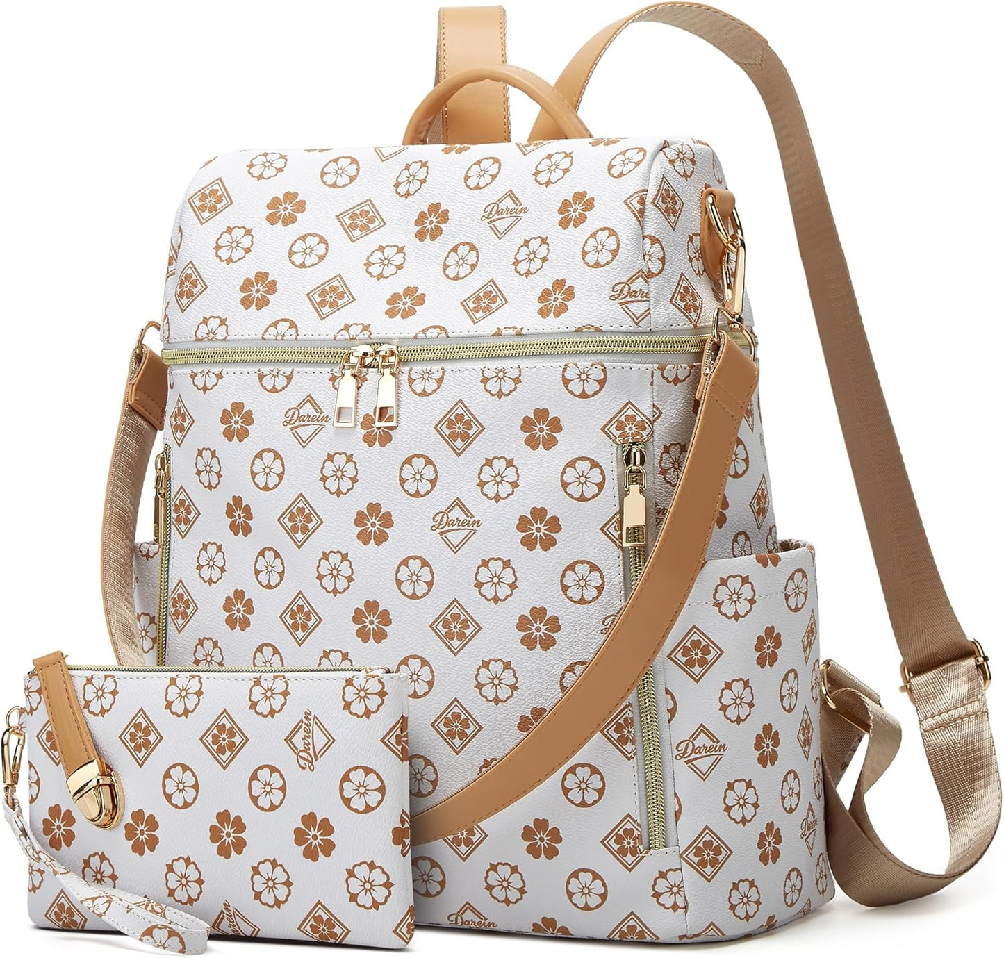 Stylish PU Leather Backpack Purse for Women by Makes