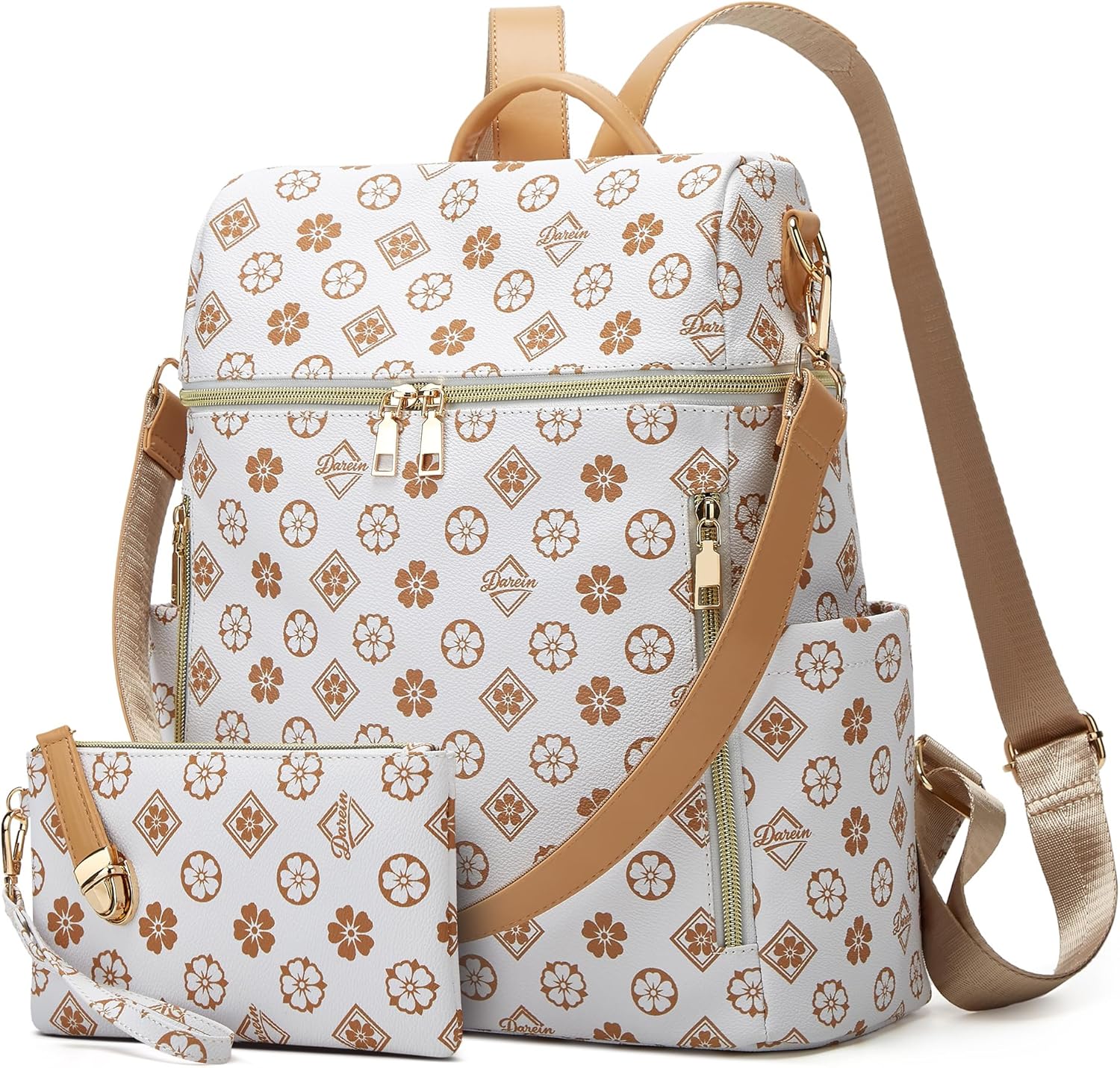 Stylish PU Leather Backpack Purse for Women by Makes