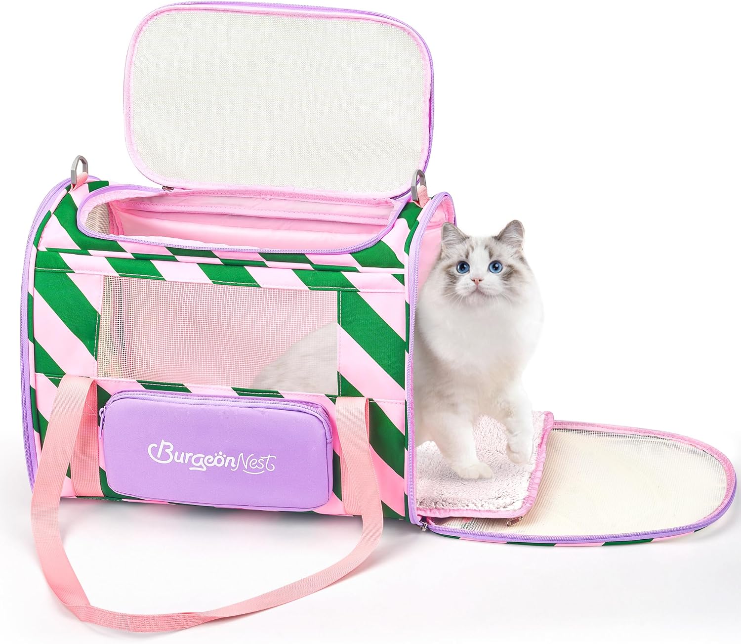 BurgeonNest Cat Carrier for Large Medium Cats Under 20 lbs