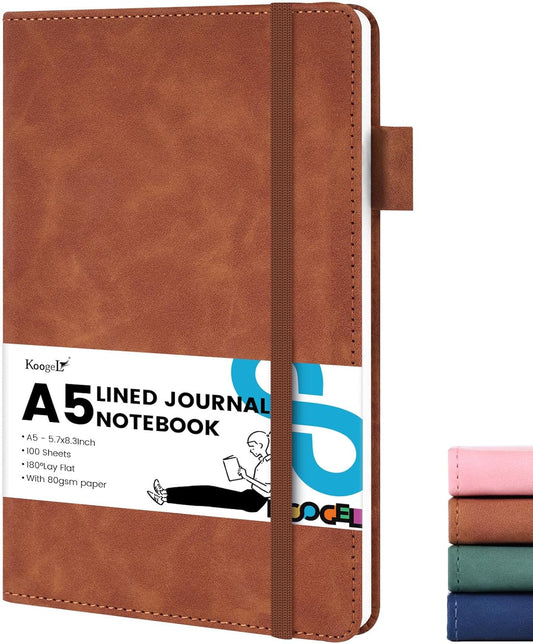 Koogel A5 Hardcover Journal - 100 Sheets, Perfect for Women On-The-Go