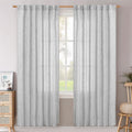 80 Inch Linen Curtains for Living Room - Light Filtering, 2 Panels