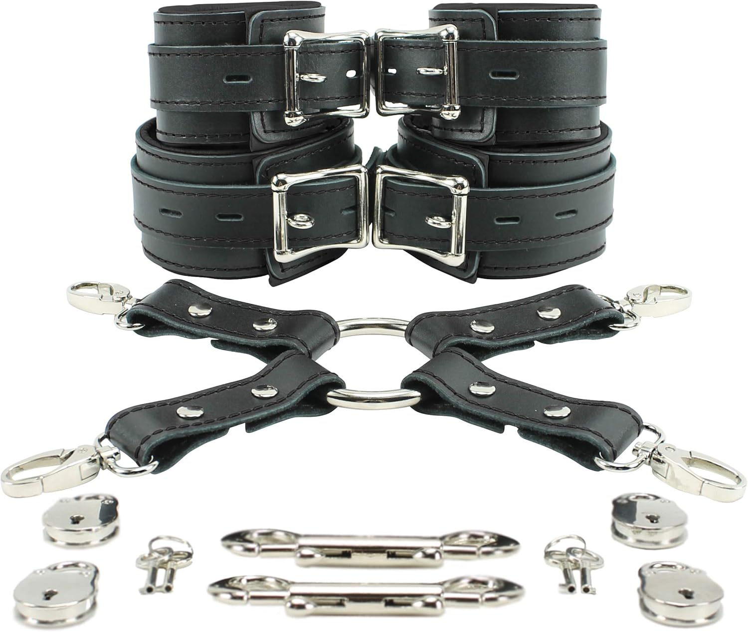 Maya Handcuffs and Ankle Cuffs with Connector for Stylish Bondage
