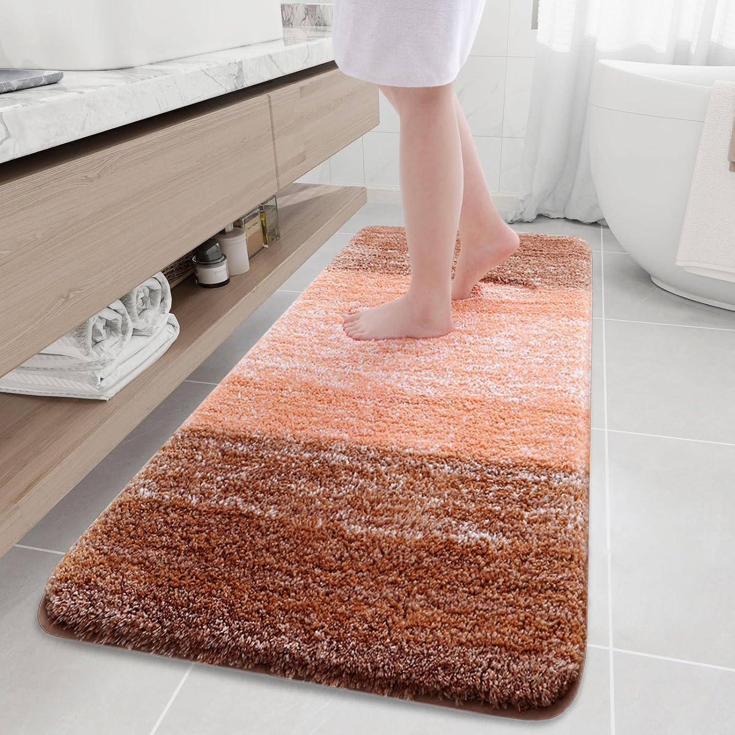 Arotive Microfiber Bathroom Rugs - Soft, Absorbent, Non-Slip