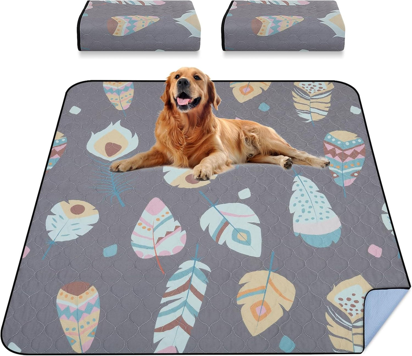 Ultra-Absorbent Washable Pee Pads for Dogs - 36x72 in Gray