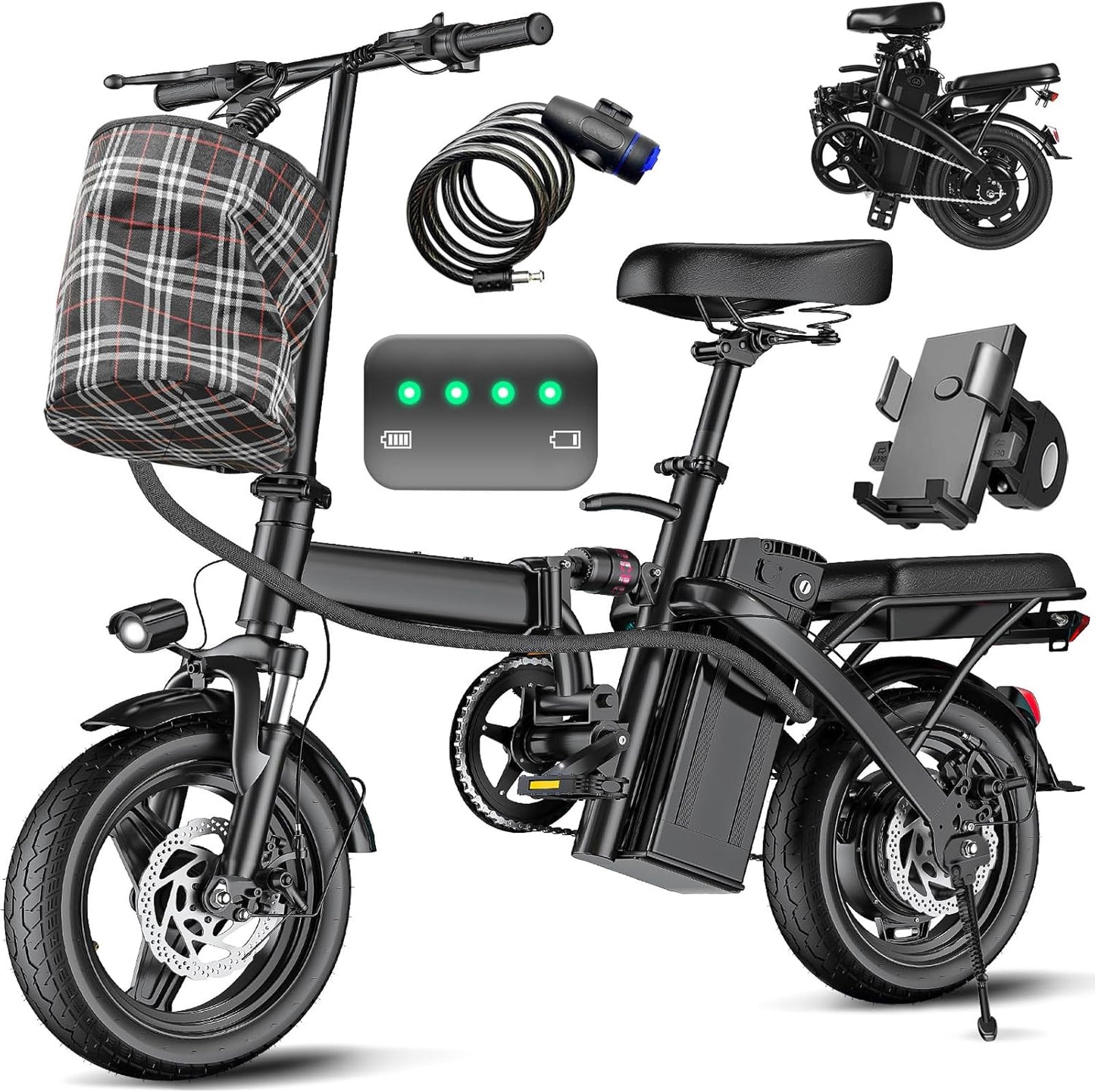 Electric Bike for Adults with 560W Motor and 48V Battery