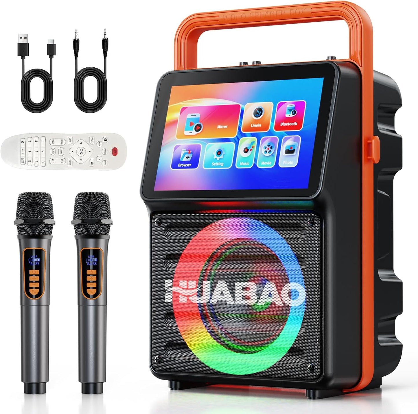 Karaoke Machine with 10.1 Screen and Bluetooth Speaker System