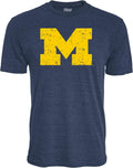 Michigan Wolverines Tri-Blend Vintage Icon T-Shirt - Soft, Comfortable