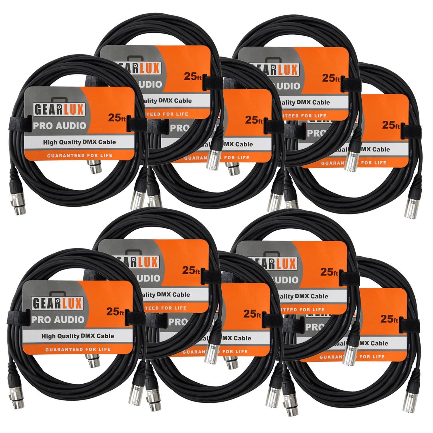 Gearlux DMX Cable 3 Pin Male to Female 25 Feet - 10 Pack Review