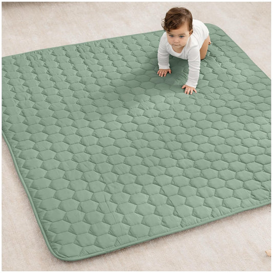 Comfy Cubs Square Kids Play Mat - Soft Quilted Baby Mat