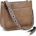 Crossbody Bag Women Vegan Leather Hobo Handbag with 2 Adjustable