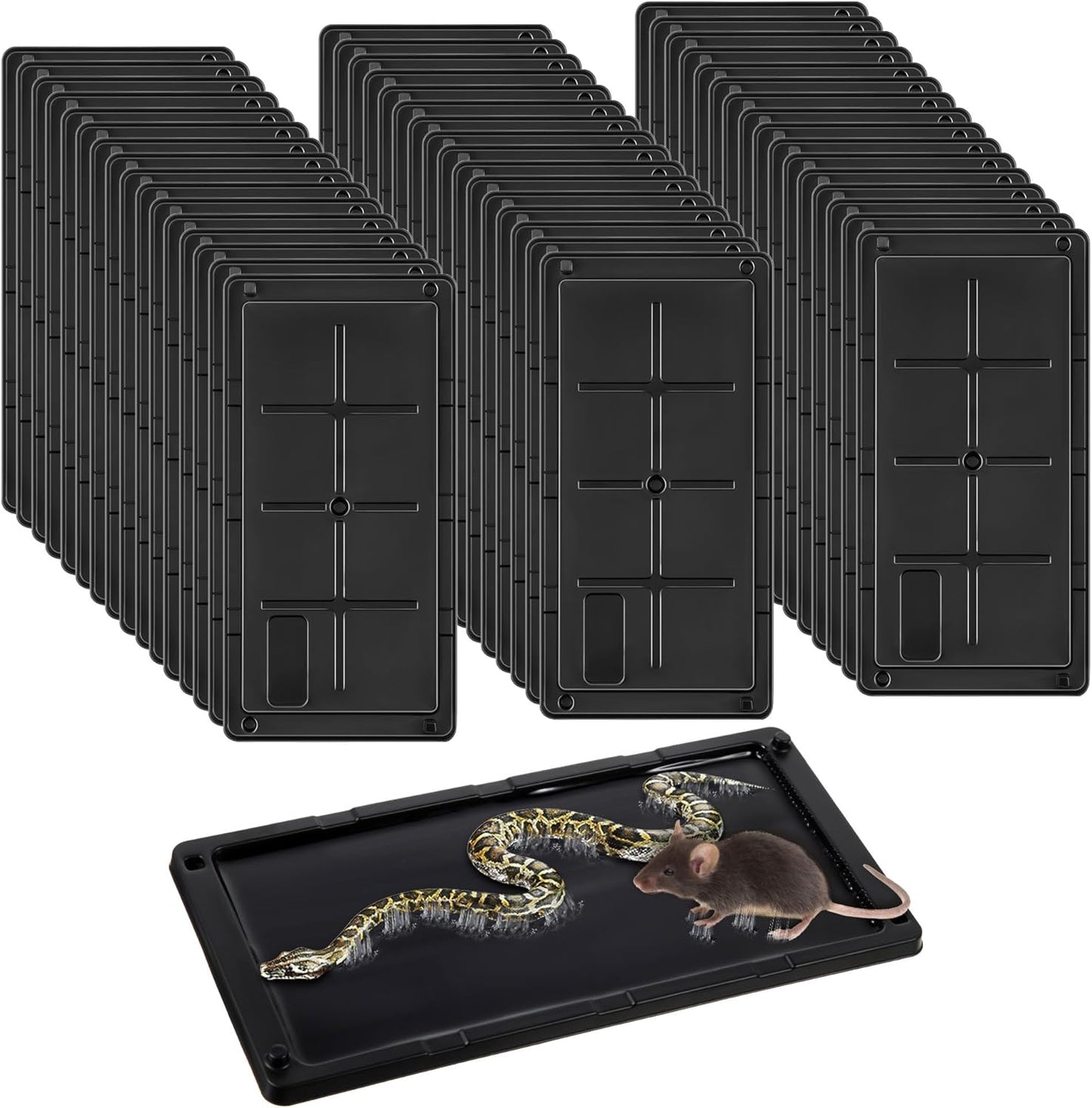 Qualirey 48 Pack Glue Traps for Rats and Snakes, Heavy Duty