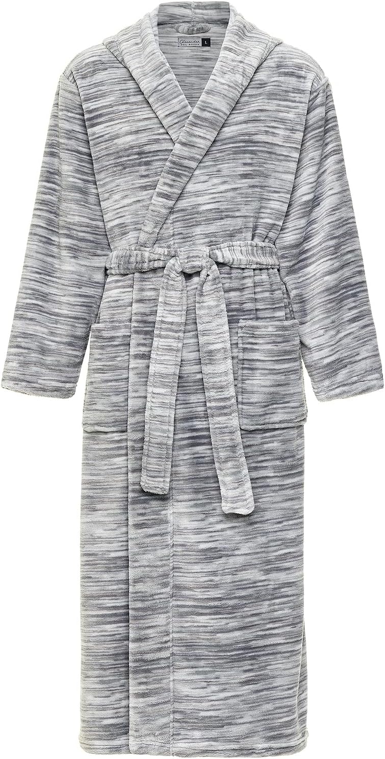 Plush Fleece Hooded Mens Bathrobe for Ultimate Comfort