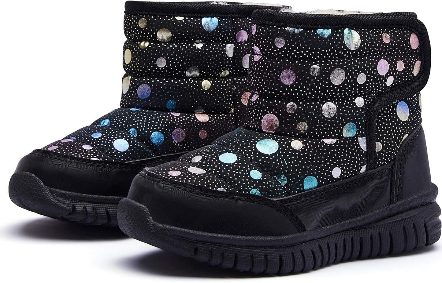 HOBIBEAR Boys Girls Toddler Snow Boots Waterproof Slip Resistant