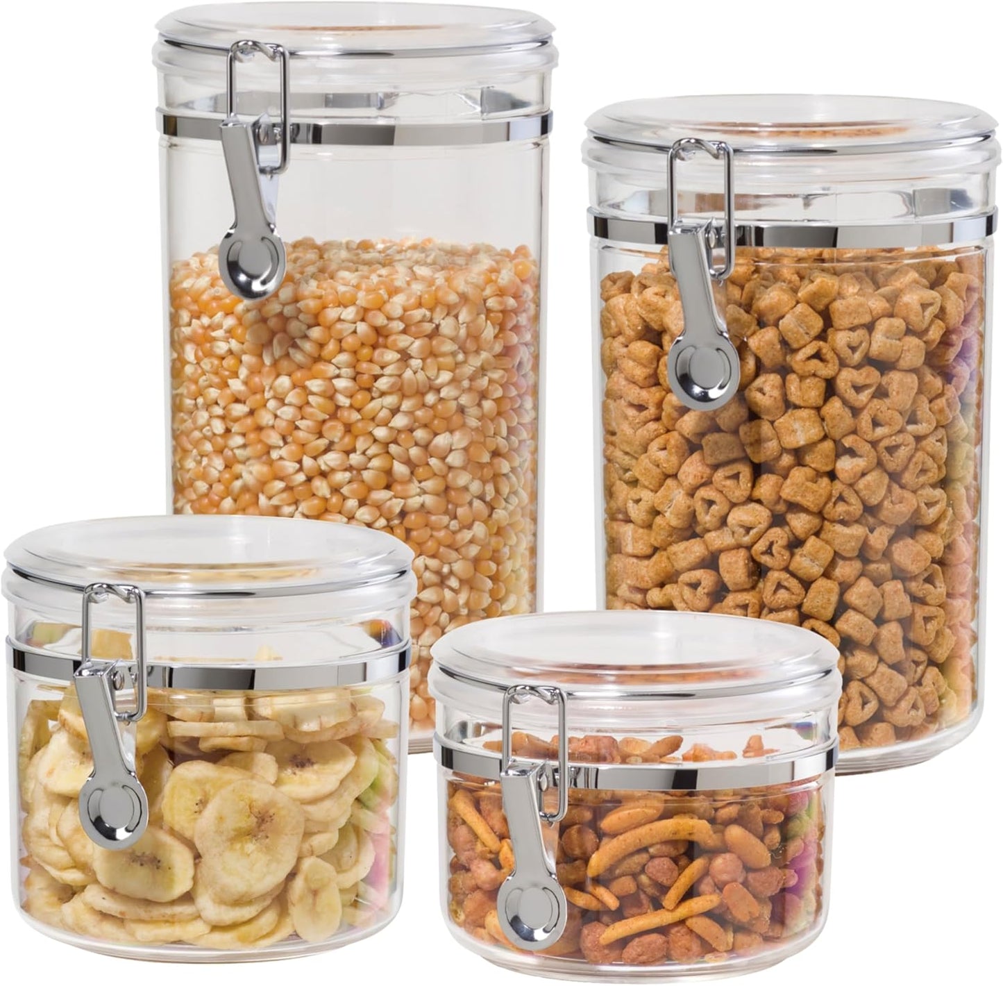 Oggi 4pc Clear Canister Set - Airtight Food Storage Containers