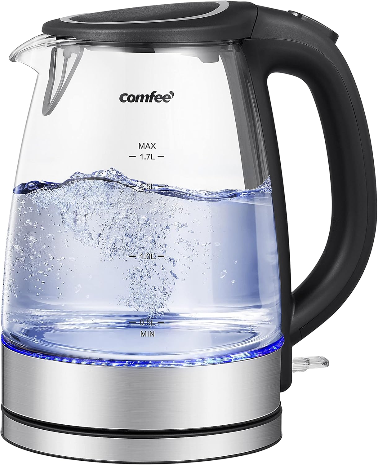 COMFEE' Glass Electric Tea Kettle - Fast Boil, Auto Shut-Off