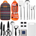 Camping Cooking Utensils Set - Complete 18-Piece Camp Kitchen Kit used