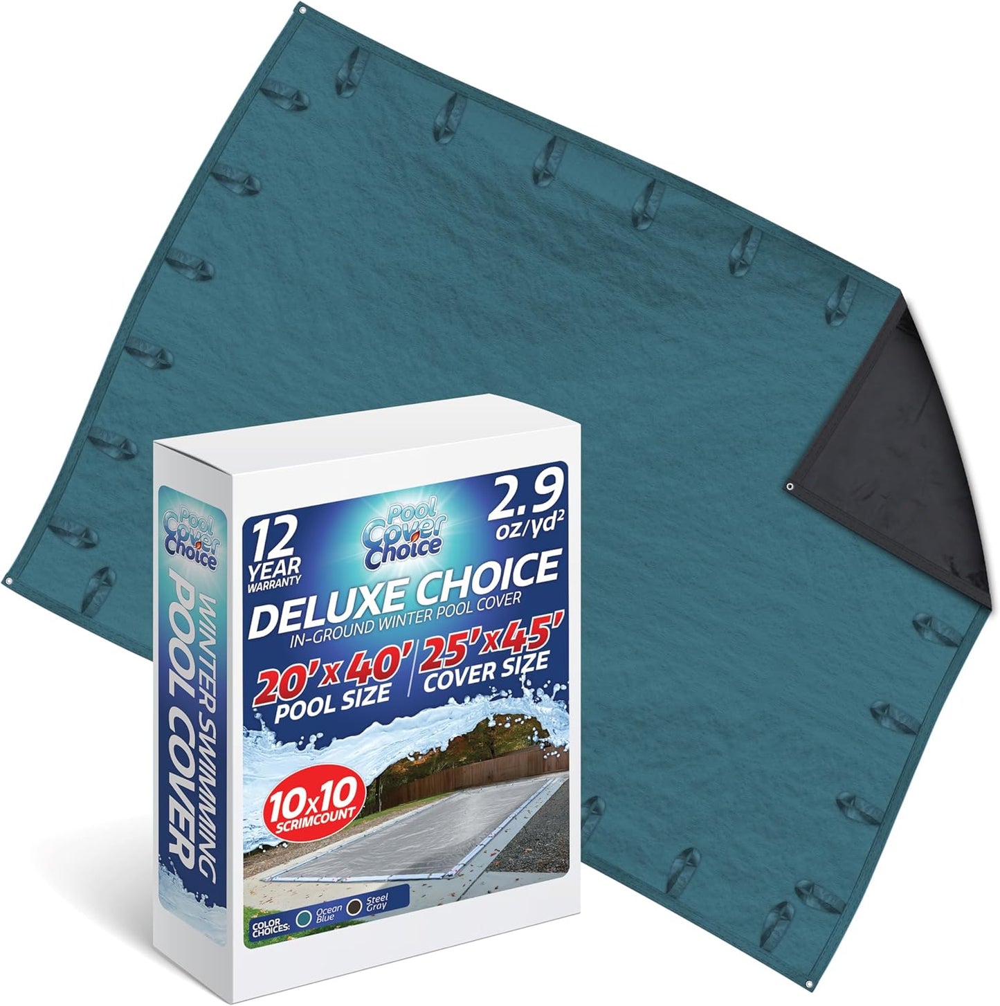 Winter Swimming Pool Cover for 12 ft x 24 ft Inground Pools