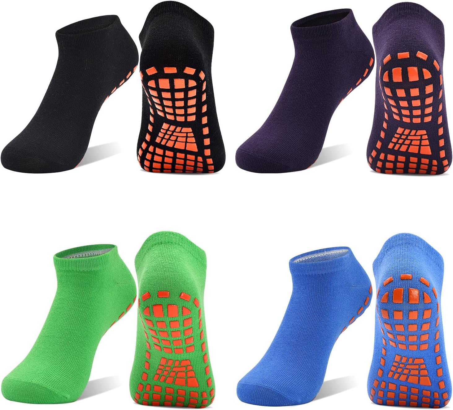 Non-Slip Trampoline Socks 4 Pairs