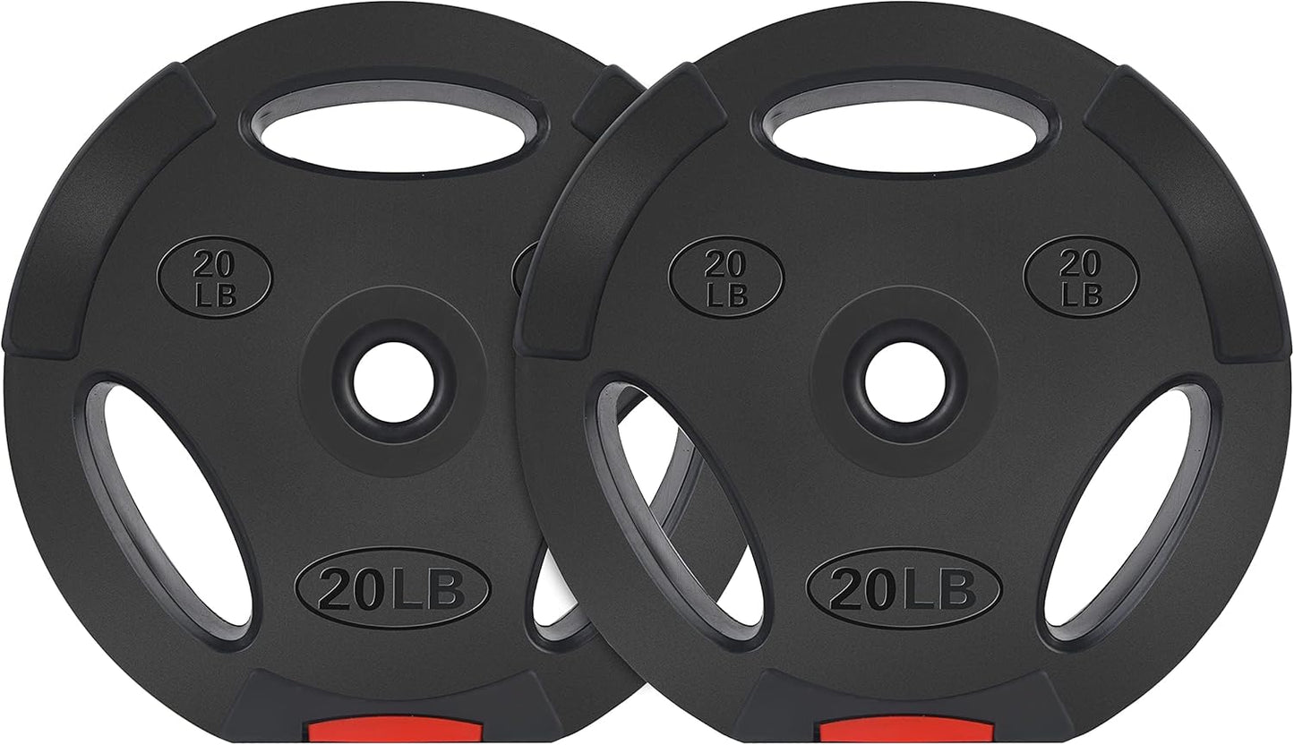 Vinyl Standard 1-Inch Plate Weight Plate Set for Strength Training