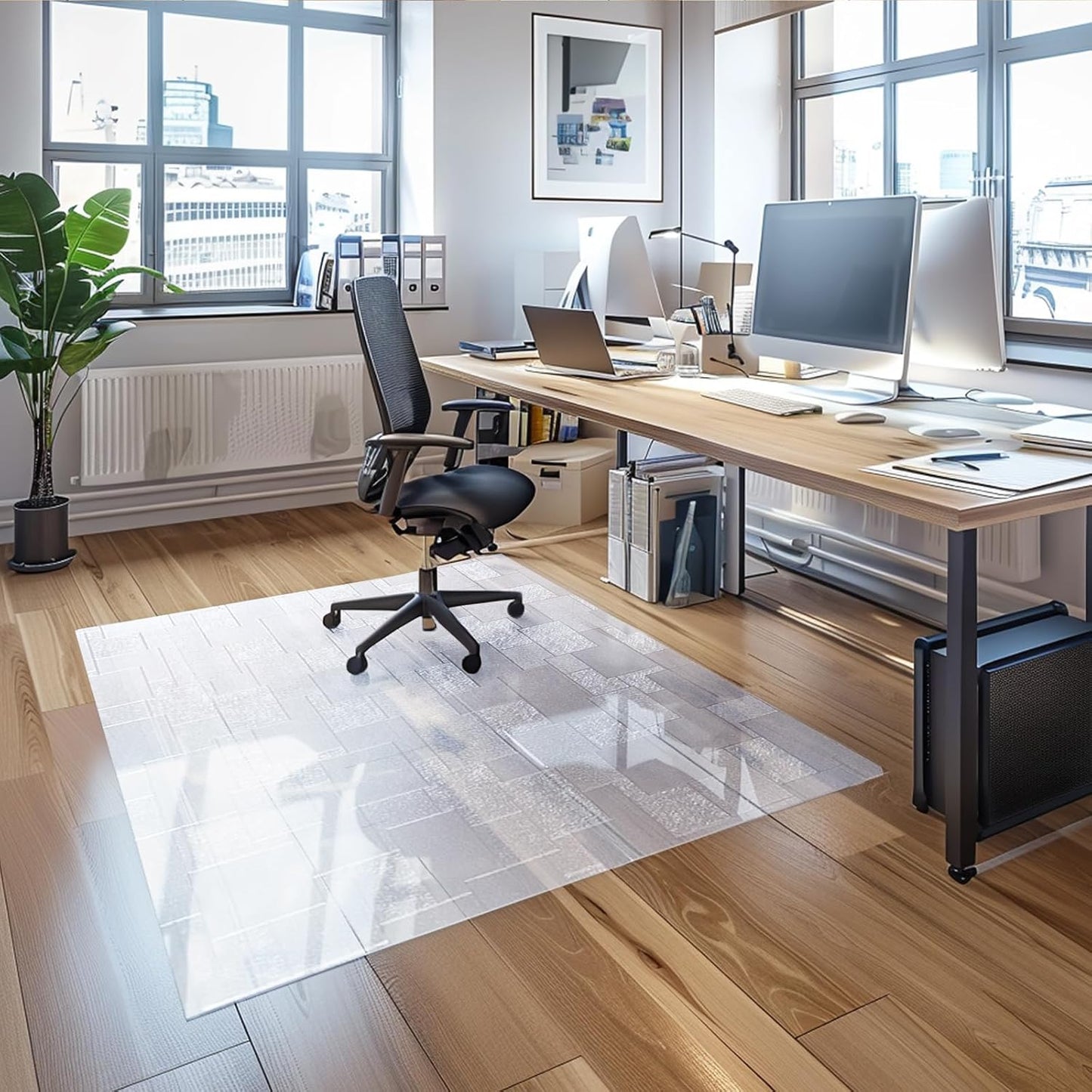 Chair Mat for Hardwood Floor, 63x51 inches Floor Protector