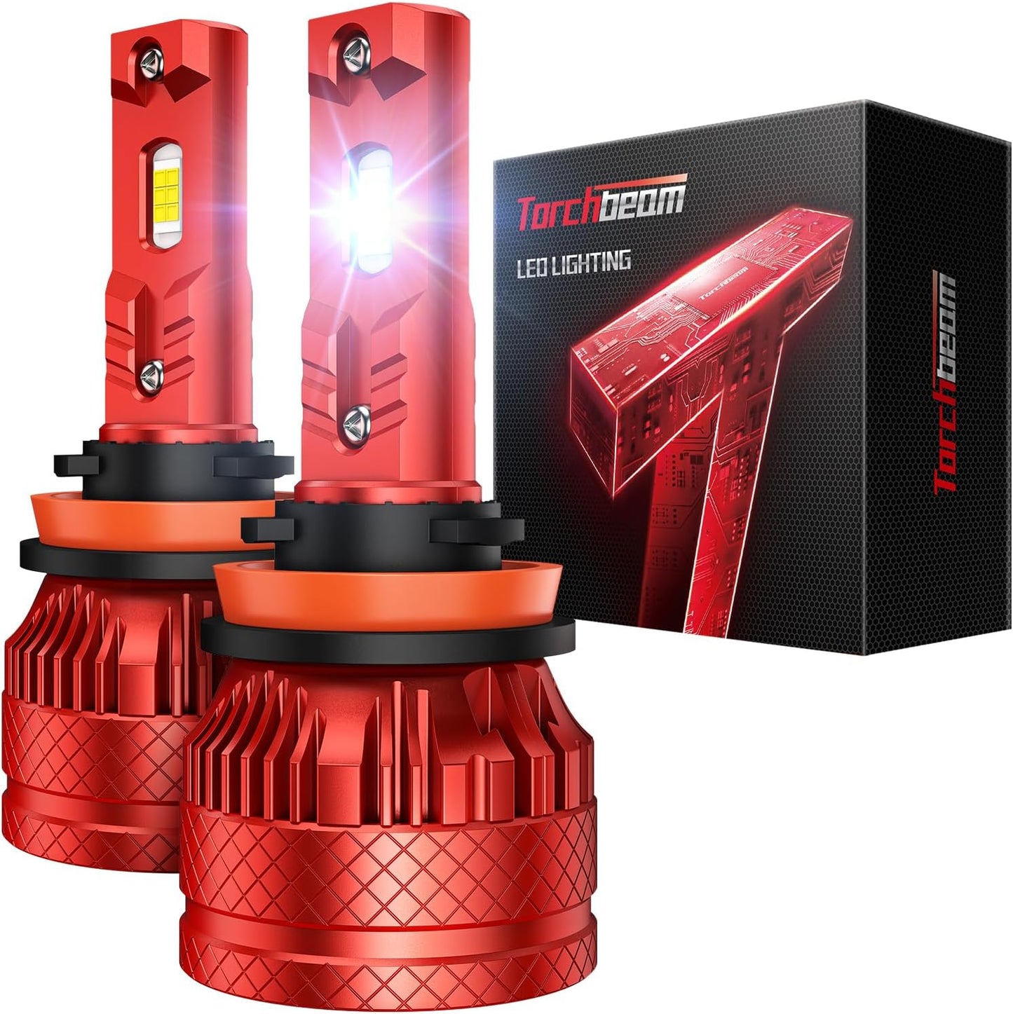 Torchbeam T6S H11/H8 Bulbs: 1000% Brightness, 60,000Hrs Lifespan