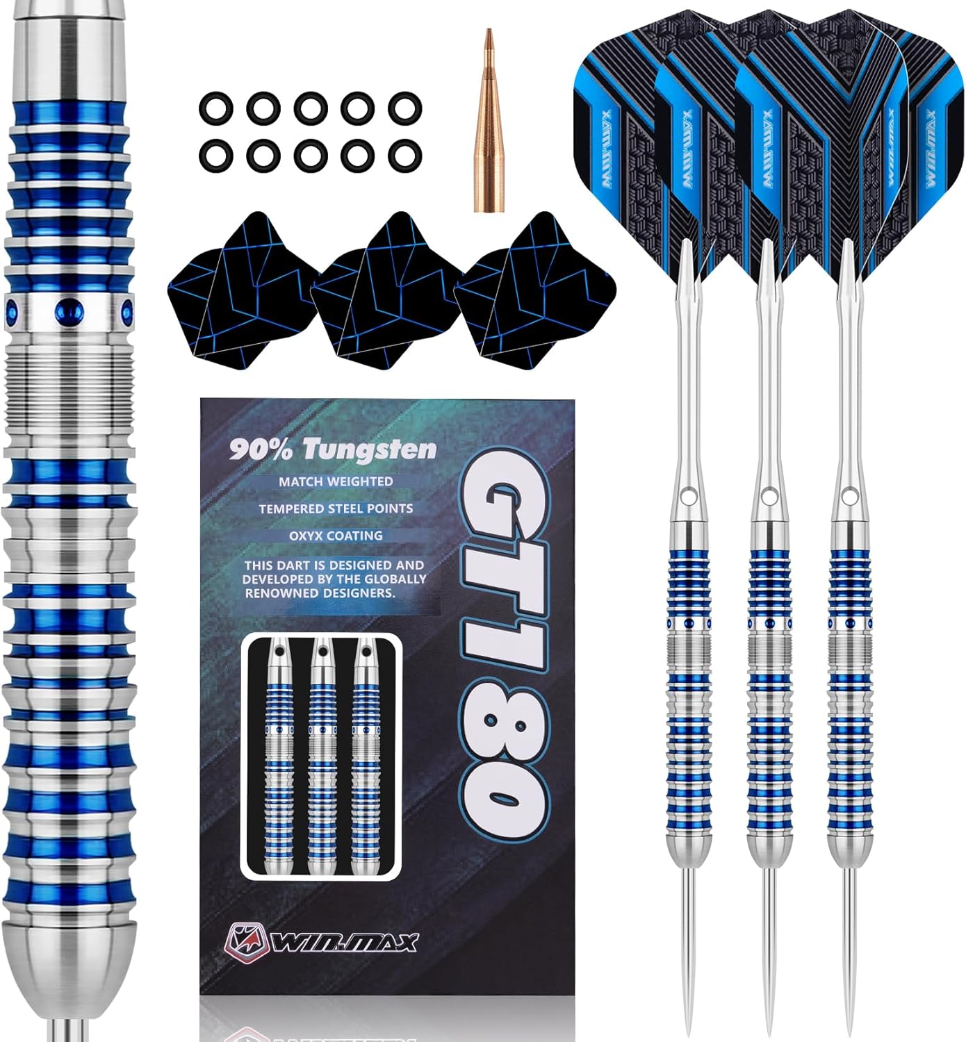 Professional 90% Tungsten Steel Tip Darts Set for Champions