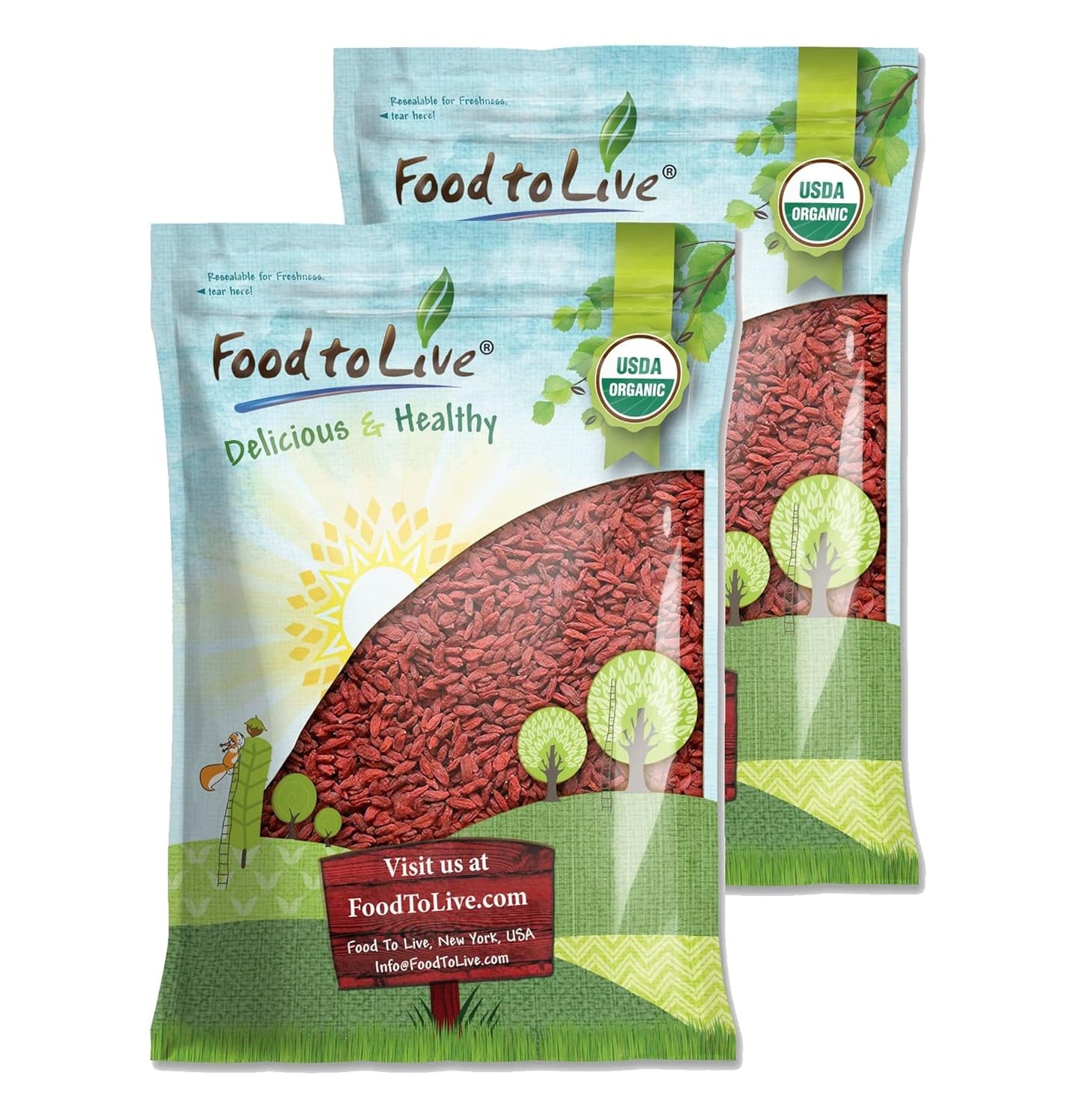 Organic Goji Berries - Large, Juicy, Non-GMO, Vegan Delight