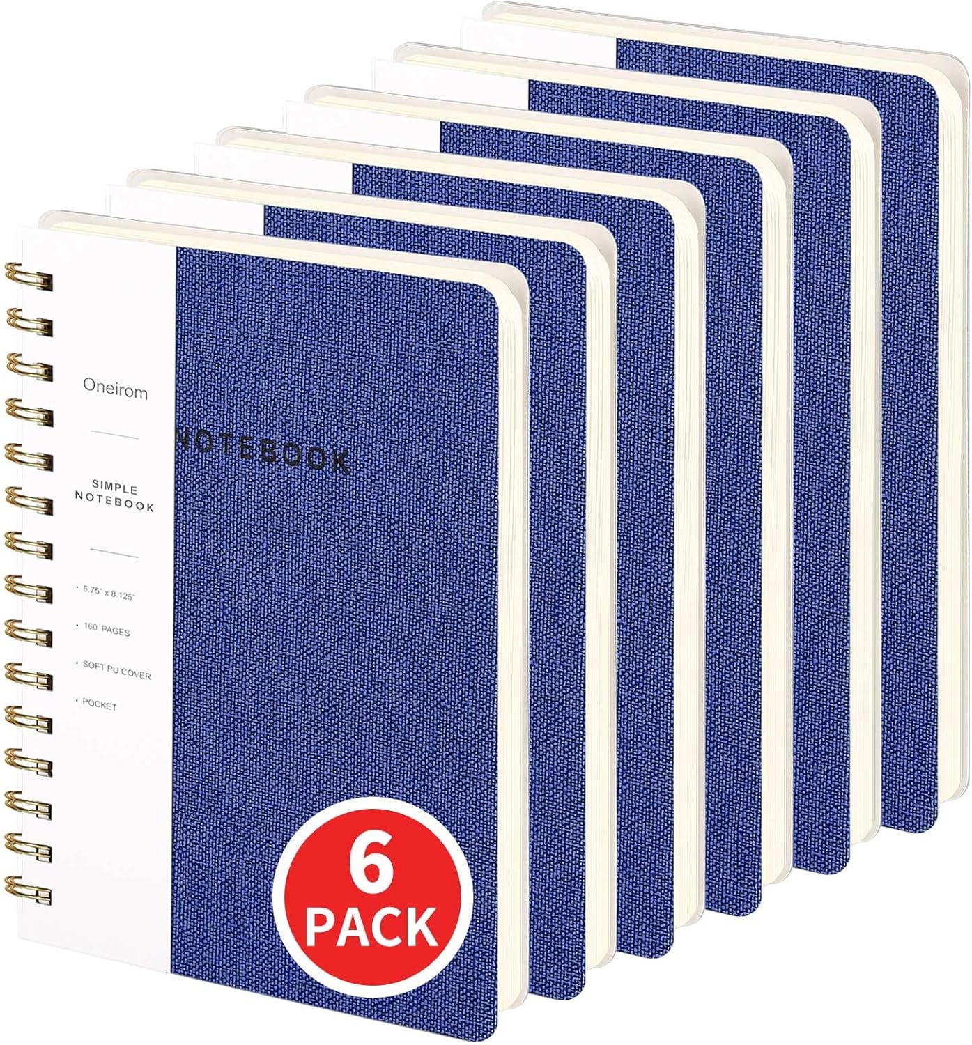 Lined Spiral Notebook A5 Journal for Note Taking and Writing