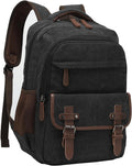 Vintage Canvas Laptop Backpack with USB Charging Port for Travel