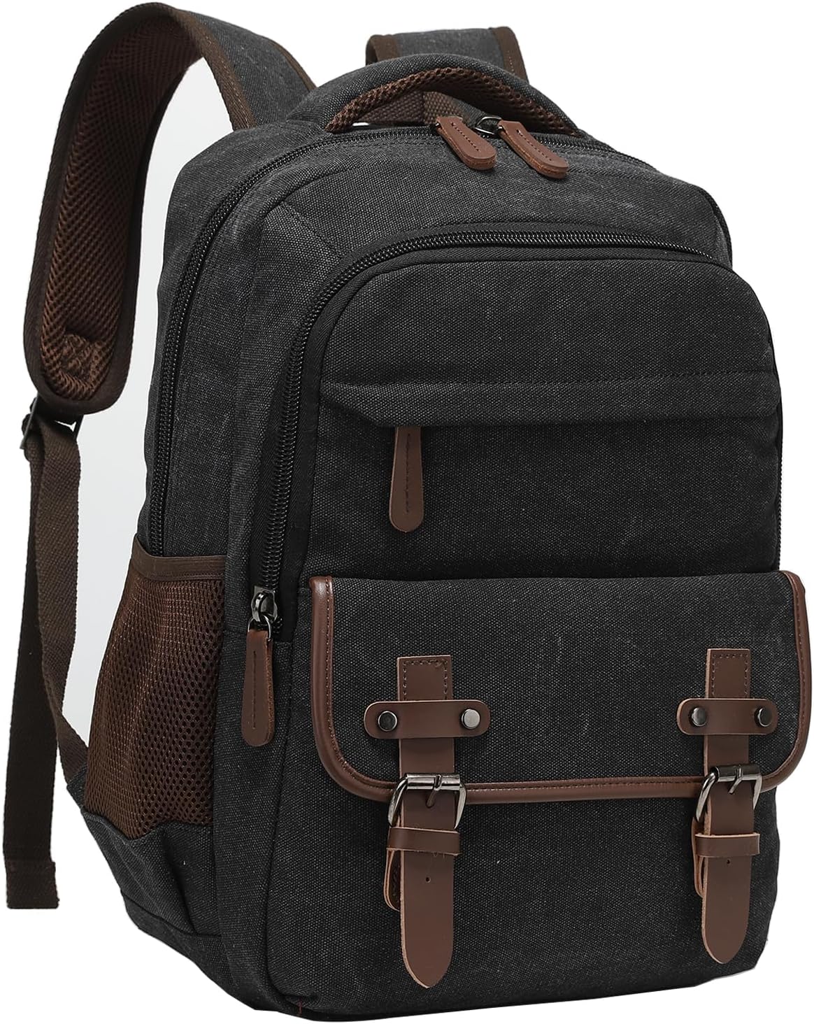 Vintage Canvas Laptop Backpack with USB Charging Port for Travel