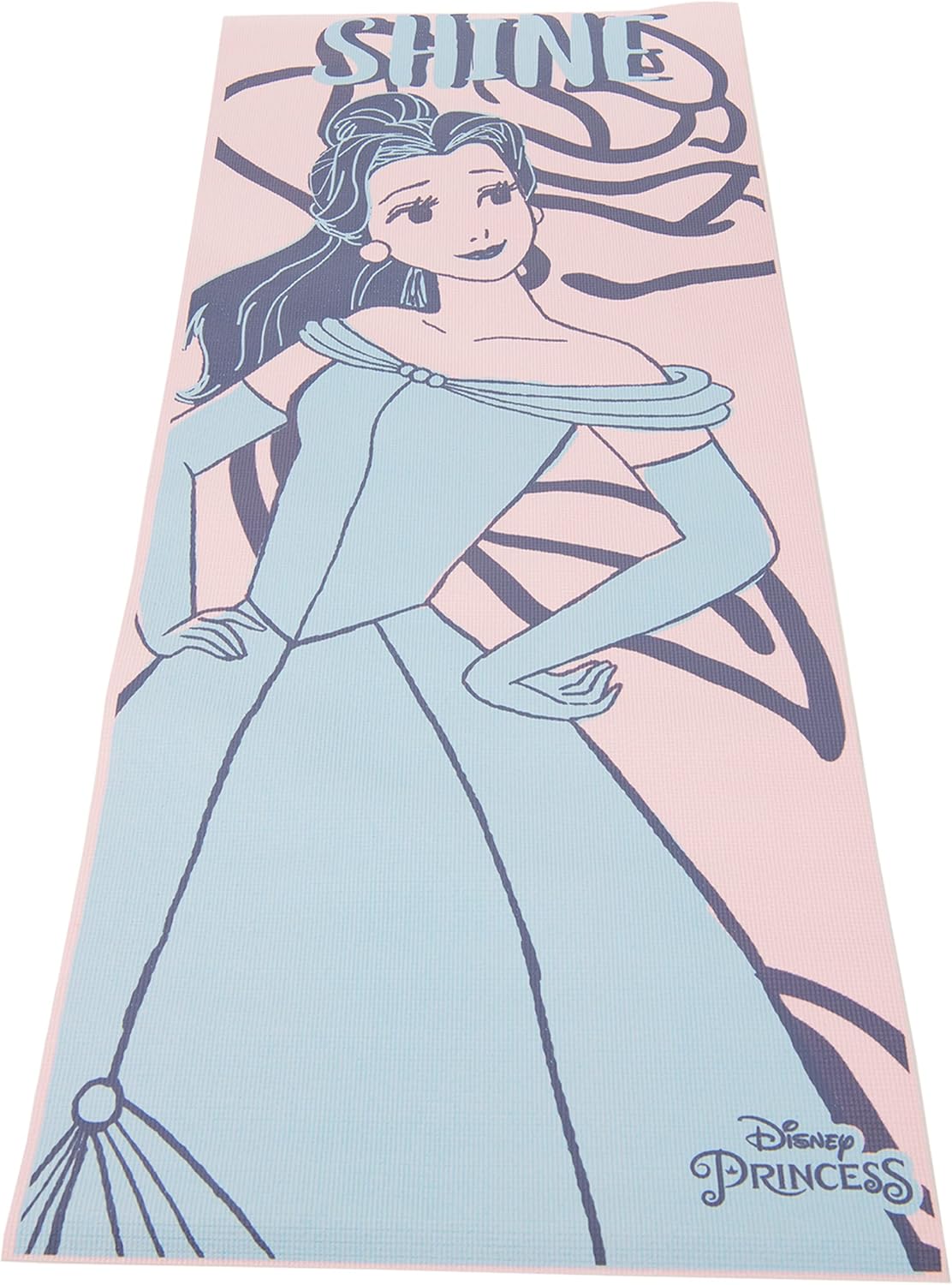 Disney Princess Belle Kids Yoga Mat Non Slip - All Purpose Fitness Accessory