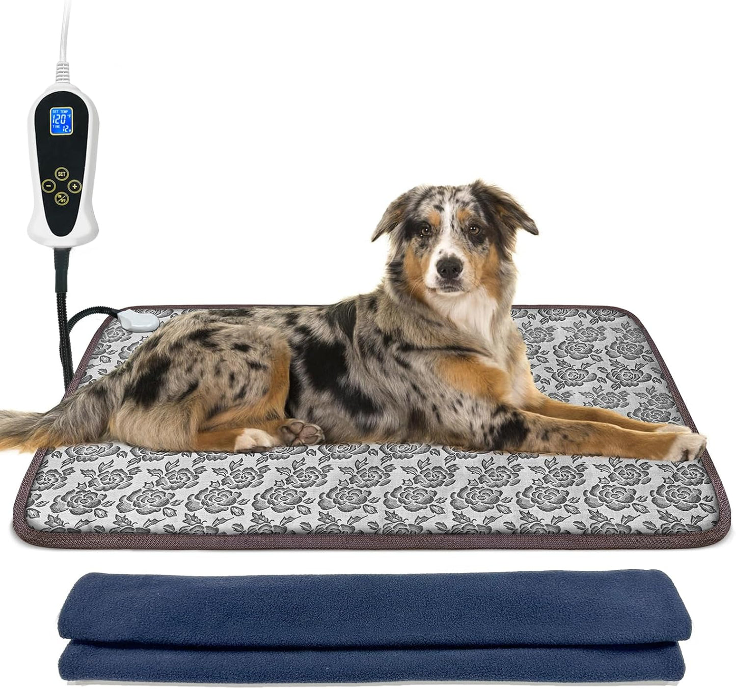 Large Dog Heating Pad for Dogs with Smart Thermostat Function