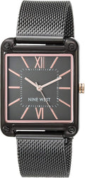 Nine West Mesh Bracelet Watch - Sleek Grey Dial, Retro Look