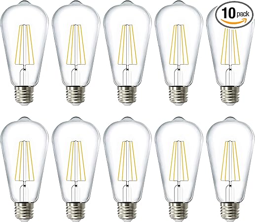 Sunco 10 Pack Dusk to Dawn Light Bulbs LED Edison 4000K Cool White
