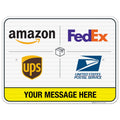 Package Delivery Custom Sign 18x24 in - Reflective Aluminum