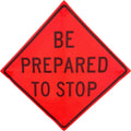 OrangeGear 48 x 48 MUTCD TTC Safety Orange Mesh Sign - Portable