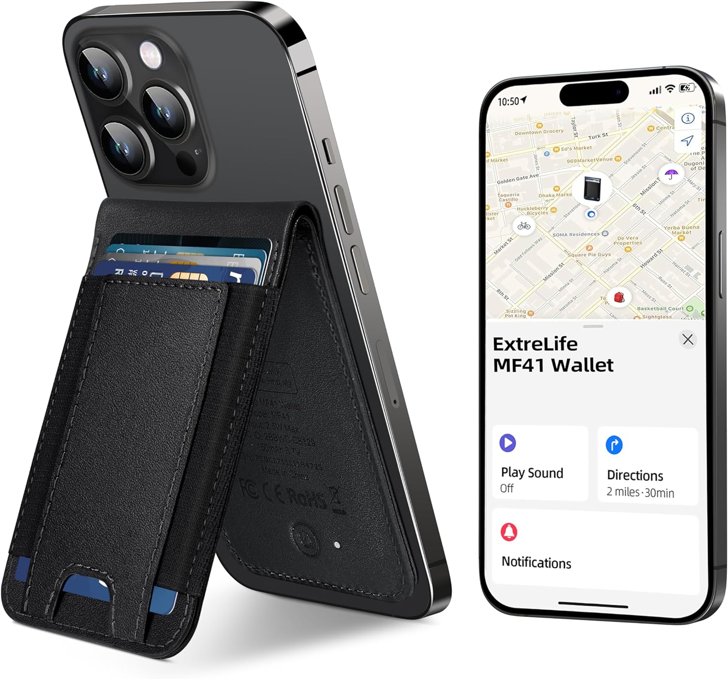 ExtreLife Magsafe Wallet with Apple Find My Tracking Technology